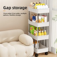 Chariot de rangement mobile à 4 niveaux de haute qualité pour salle de bain, toilettes, salon, cuisine et chambre à coucher, en vente