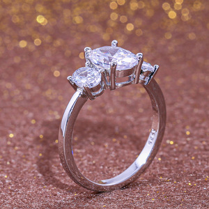 Oval Crystal Ring for Women Elegant Minimalist Fashion Daily Party Accessories - Product Image 4