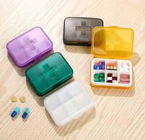 <b>Small</b> Pill Box Portable Medicine <b>Case</b> Leak-Proof Travel Pill Box, Lightweight & Compact for On-the-Go Medication Storage - Product Image 1