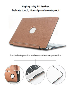 Funda de cuero PU con Logo para ordenador portátil, carcasa de negocios para <span class=keywords><strong>Macbook</strong></span> <span class=keywords><strong>Pro</strong></span> 14 A2442 Air Retina 11 12 <span class=keywords><strong>2021</strong></span> <span class=keywords><strong>15</strong></span> 16 Touch ID A2485 A1466 A2179, 13,3 - Product Image 3