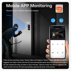 Sonnette vidéo WiFi 10 pouces 1080P avec <span class=keywords><strong>interphone</strong></span> et application Tuya, installation facile pour villa, <span class=keywords><strong>maison</strong></span>, appartement - Product Image 5