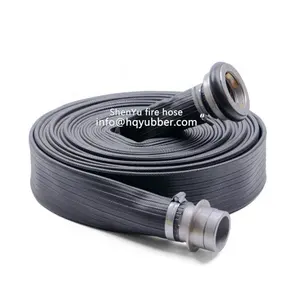 2019 黑色耐用橡胶帆布消防软管卷带联轴器和 pvc 衬里