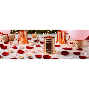 PARIJAT Artisanat 18 oz Moscou Mule Cuivre Tasses avec Poignée en Cuivre Massif Conception Simple Son Hers Cadeau - Product Image 5