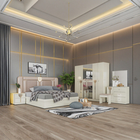 Ensemble de meubles de chambre à coucher en bois de luxe à prix abordable pour maison, appartement, hôtel, villa – Lit moderne en bois massif, tailles Queen, Double, Full, King Size, avec miroir