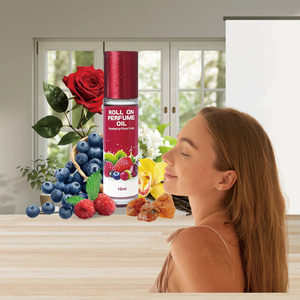 Assurance qualité Huile de parfum à bille 10 ml, parfum quotidien aux notes de fruits, ambré et rose - Product Image 1