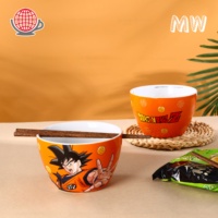 Vente en gros de bols à nouilles ramen créatifs personnalisés, bols à ramen en céramique mignons avec un ensemble de baguettes