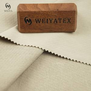 Marchandises prêtes couleur unie doux pour la peau doux au toucher 2 couches coton Double froissé sergé tissu pour Parka veste pantalon - Product Image 4