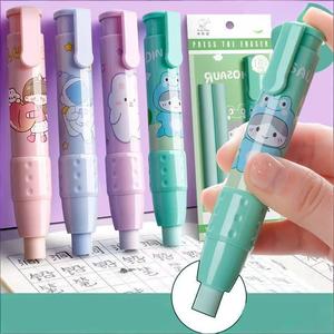 Penghapus Pensil Tipe Dorong Kartun Lucu, Penghapus Pena Isi Ulang untuk Alat Tulis Sekolah Anak-anak - Product Image 1