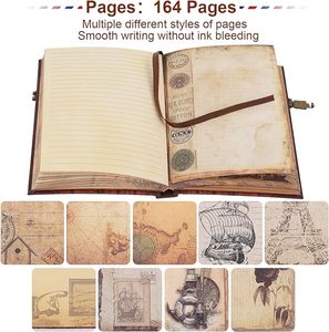 Nuestro <span class=keywords><strong>Libro</strong></span> de Aventuras, Diario de Tapa Dura, Álbum de Recortes, Álbum de Fotos, Estilo Retro, Cubierta con Letras en Relieve, Diario de Viaje, Álbum de Recortes - Product Image 3