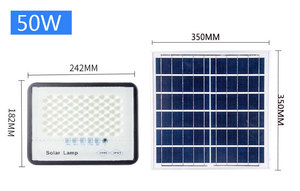 Reflector LED Solar IP67 de 200W, Resistente al Agua, Cuerpo de Plástico, Iluminación de Paisaje, Control Remoto, Jardín, Patio - Product Image 4