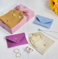 Pochette de luxe en microfibre suédée pour bijoux, anti-rayures, douce et élégante, idéale pour petits objets, breloques et pendentifs