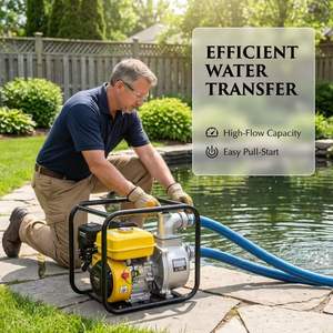 Pompe à eau à essence portable <span class=keywords><strong>multi</strong></span>-usages pour l'irrigation agricole, structure simple, fiable - Product Image 2