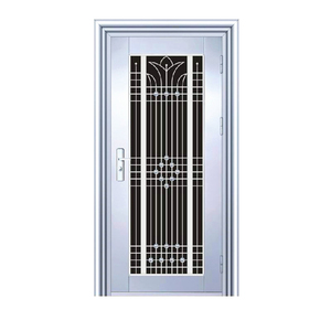 Porta Principale Moderna in Acciaio Inox con Funzione Antivento e Superficie Rifinita per Ville, Appartamenti e Hotel - Product Image 1