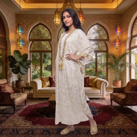 Vêtements islamiques musulmans pour femmes, robes en rayonne d'hiver, tenue de soirée, robe européenne américaine, abaya ouverte, kaftan, ensemble 2 pièces