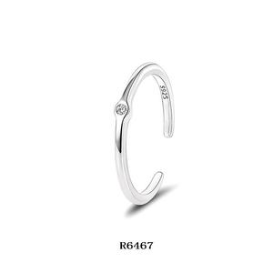 Bague ouverte en argent, pierre simple, avec cube, nouveauté <span class=keywords><strong>2022</strong></span> - Product Image 2