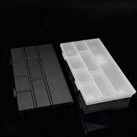 Boîte d'emballage en plastique PP mat multi-tailles 8/9 compartiments, écologique, portable, pour outils de maquillage et élastiques à cheveux – Vente directe usine