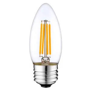 De gros b10 candélabres-Ampoule Vintage LED à Filament Edison, chandelier, lampe-bougie diammable, C35, 4W, E26, 120V WW, haute efficacité d'énergie