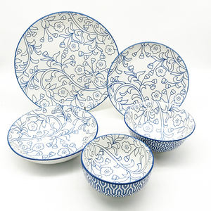 Juego <span class=keywords><strong>de</strong></span> cena <span class=keywords><strong>de</strong></span> <span class=keywords><strong>gres</strong></span> moderno y elegante <span class=keywords><strong>de</strong></span> 18 piezas con patrón <span class=keywords><strong>de</strong></span> flores <span class=keywords><strong>de</strong></span> almohadilla y decoración <span class=keywords><strong>de</strong></span> borde Estilo nórdico muestras gratis para ver - Product Image 1