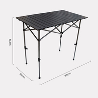Table de cuisine de camping moderne en aluminium - Mobilier d'extérieur pliable
