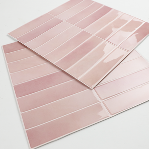 Pink Self Adhesive Wall <b>Tiles</b> Kitchen <b>Backsplash</b> 3D PU Gel Mosaic Sticker for Home Decor - Product Image 2