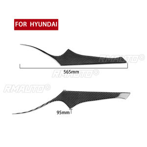 2 pièces de garnitures de phares en fibre de carbone pour Hyundai Coupe 2003-2006, autocollants de phares, garnitures de phares - Product Image 4