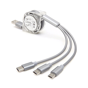 Câble de Charge Rétractable 3-en-1 Flexible USB C pour Téléphone Portable - Product Image 3