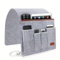 Sac de rangement suspendu en feutre pour chevet, pochette organisatrice non tissée pour canapé, support de télécommande, sac de rangement pour dortoir pour étudiant