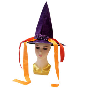 Sombrero de <span class=keywords><strong>bruja</strong></span> de Halloween disfraz bola cinta sombrero de <span class=keywords><strong>bruja</strong></span> decoración de <span class=keywords><strong>plumas</strong></span> sombrero de flores sombrero de <span class=keywords><strong>bruja</strong></span> sombrero de fiesta mágica - Product Image 6