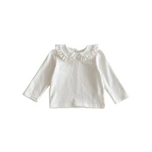 Kemeja dasar katun anak perempuan balita, atasan bayi lengan panjang, kerah boneka, pakaian anak-anak baru musim gugur 2025 - Product Image 4