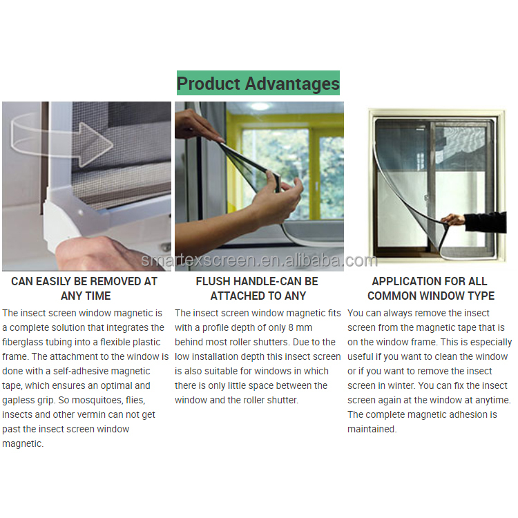 Magnetic windows Screen Magnet Anti Insect Screen Net Window Diy Magnetic Frame Mosquito Net Window · image 3