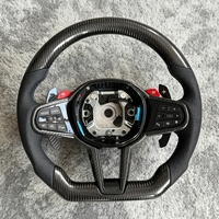 Volant en fibre de carbone CS pour BMW Série 1 2 3 4 5 6 7 8 G20 G26 G30 G01 G02 G80 G82 G87 F90 F95 F96 X3 X5 Accessoires de voiture