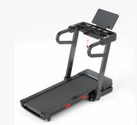 Tapis roulant multifonction 4 en 1 pour usage domestique, inclinaison automatique, écran LED, moteur sans balais, capacité de 130 kg, moniteur cardiaque