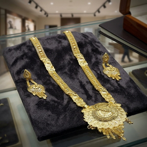 Wholesale Fashion 14K 18K 24K Micron Gold Filled Long Necklaces Traditional Floral Design Jewelry Set Micro Gold Forming Jewelry - Product Image 2