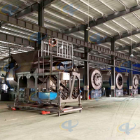 Machine de pyrolyse des pneus, usine de pyrolyse du caoutchouc 10TPD semi-continue avec contrôle PLC, récupération de la fumée de carbone et contrôle des émissions