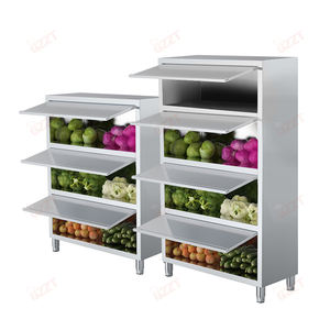 Puertas abatibles Utensilios de cocina Casillero con solapa superior Muebles de cocina de acero inoxidable Gabinetes de cocina modernos Armarios Cajón Cesta - Product Image 1