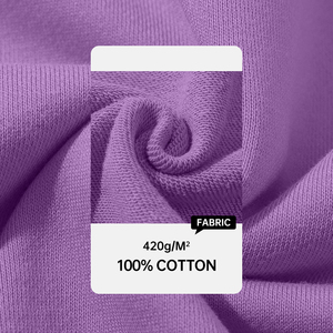 Hic Bán Buôn Unisex Sang Trọng Áo 420G Chải 100% Bông Tùy Chỉnh In Logo Giản Dị Rắn Màu Sắc Phim Hoạt Hình Mùa Đông Áo Nỉ - Product Image 3