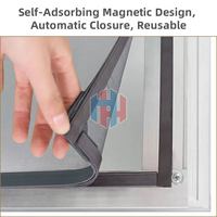 Moustiquaire magnétique en fibre de verre à mailles denses pour fenêtres, utilisation extérieure, installation facile, tailles personnalisées, design invisible et lavable