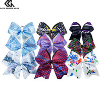 Noir et Blanc Cheer Glitter Bows Cheerleading Accessoires Team Logo Competition Cheer Bows