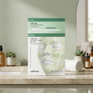 CELIMAX Ji Woo Gae Cica PHA Peel 2-Step Gel Mask 4EA Masque en gel 2 étapes hydratant et apaisant pour le visage, soin coréen - Product Image 1
