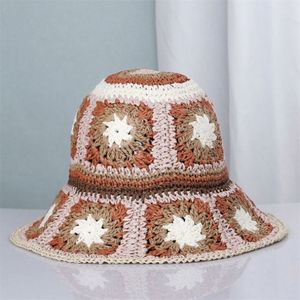 Wholesale High Quality Natural Paper <b>Straw</b> <b>Hat</b> Bohemian Summer Sun <b>Hat</b> Female Hand Crochet Bucket <b>Hats</b> - Product Image 5
