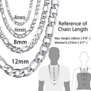 Collana Raffinata all'Ingrosso, Gioielli in Argento 925 per Uomo e Donna, Catena Figaro Placcata Oro 14K 18K 24K in Argento Sterling 925 - Product Image 3