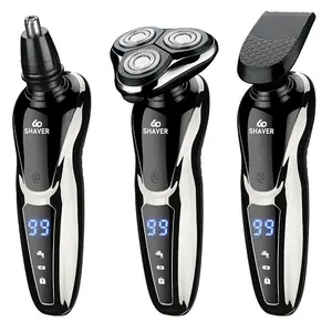 1168 LCD Display Electric Shaver Waterproof Hair Trimmer Nose Hair Clipper and Beard Razor