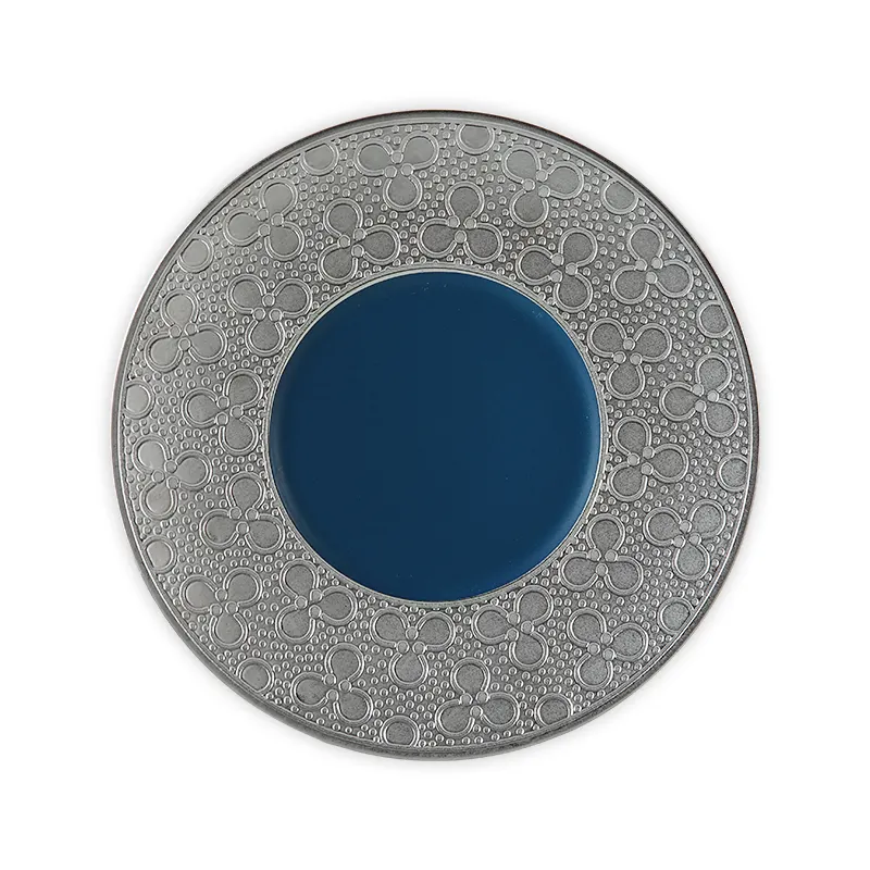 Hyniweiye — plaques de chargeur 10.5 pouces, en céramique, couleur or, pour mariage, vente en gros