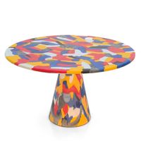 Table basse de style nordique personnalisée, table d'appoint moderne peinte à la main à l'huile pour la maison, le café, la villa, le restaurant, le salon/salle à manger
