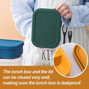 Custom Food Grade Silicone Lunch Box Portable Kids Bento Lunch Box BPA Free Silicone Food Storage Container