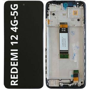 Pantalla Táctil LCD Redmi 12 4G 5G con Marco, Paquete de Servicio Original, Negro - Product Image 3