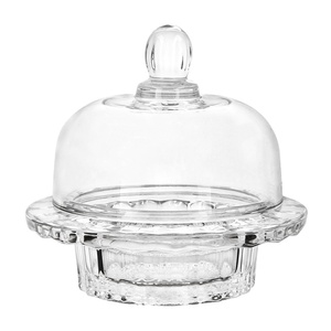 Fresh and Creative Round Candy Cup Diamond <strong>Lemon</strong> Cover with Lid Snack <strong>Jar</strong> Transparent Dustproof Dessert Dish - Product Image 1