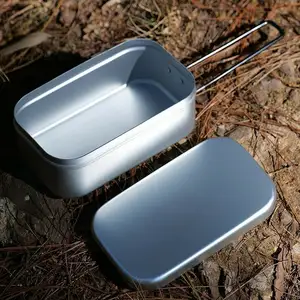 High Quality Aluminum Alloy Edge Hemming Treatment Lunch Box For Outdoor Camping Hiking