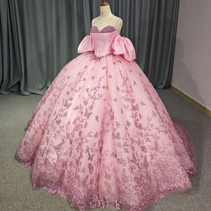 Jancember 6793 Bling Hors Épaule Chérie Empire Robe De Bal Robes De Soirée - Product Image 3