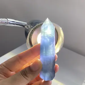 Wholesale Bulk Fengshui Stone Healing Quartz Blue Fluorite Point For Sale